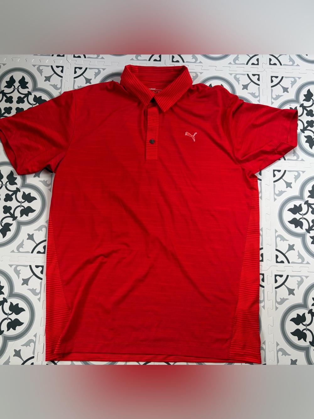 Puma Men’s Bright Red Short-Sleeve Polo